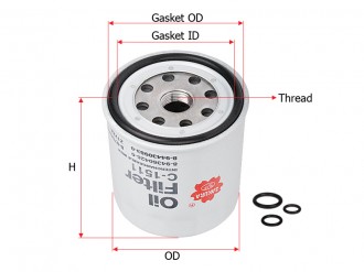 Фильтр масляный Sakura C-1511